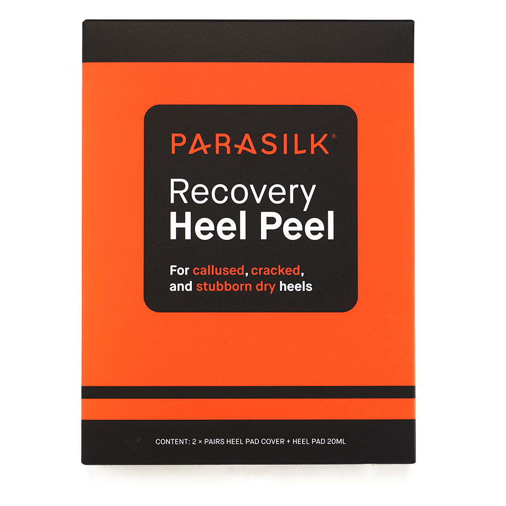 Parasilk recovery heel peel for cracked, dry heels