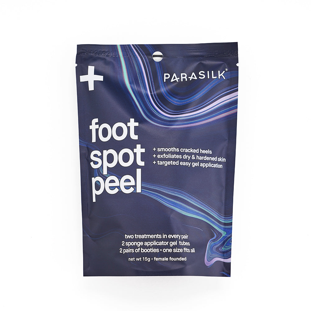 Parasilk foot spot peel to smooth and exfoliate dry cracked heels
